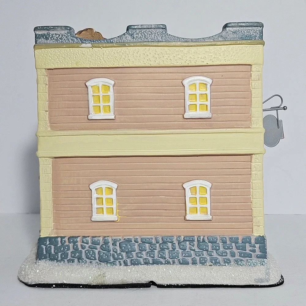 St Nicholas Square Barbershop Illuminated Village Collection Christmas Building